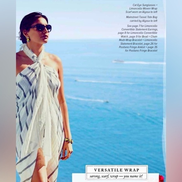 CHLOE + Isabel Limoncello Woven Wrap Versatile (Style: Sarong, Scarf, Wrap) NEW - Picture 2 of 4